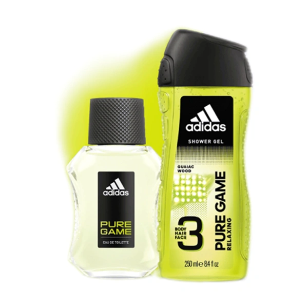 CASETA CADOU ADIDAS SET MEN PURE GAME EAU DE TOILETTE GEL DUS
