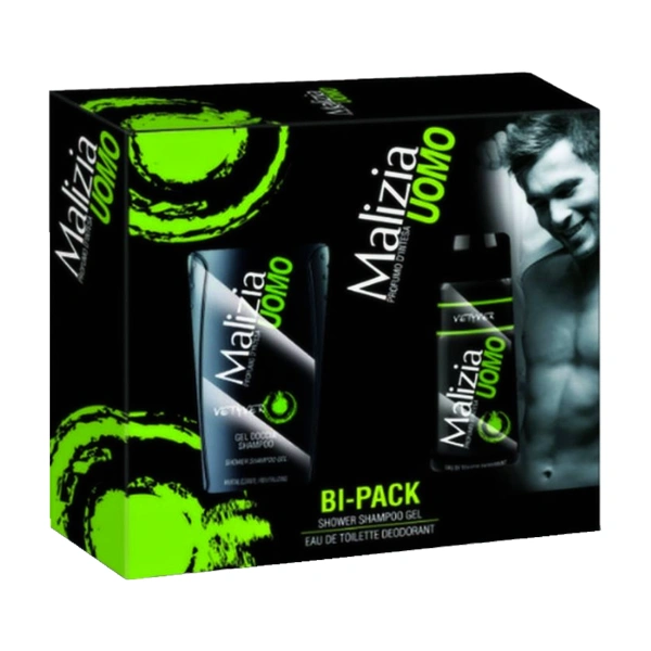CASETA CADOU MALIZIA SET MEN VETYVER DEOGEL DUS 12BAX