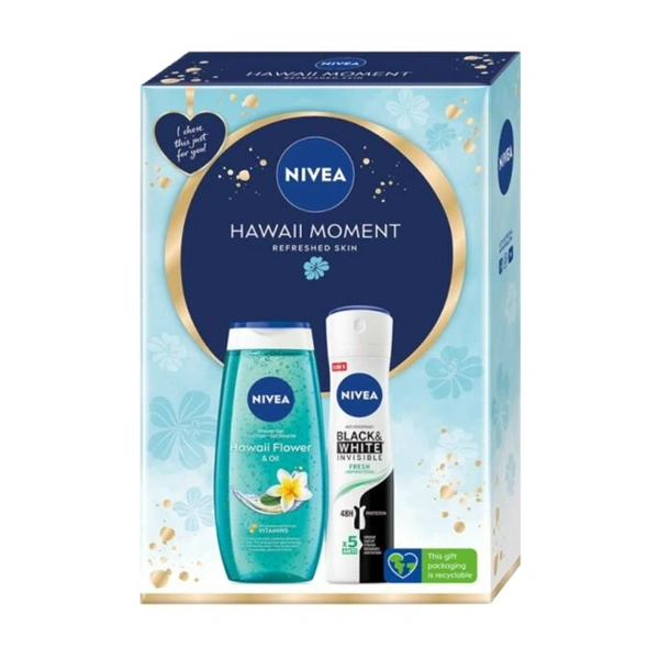 CASETA CADOU NIVEA SET WOMEN HAWAII MOMENT GEL DUS250 ML DEO 15H