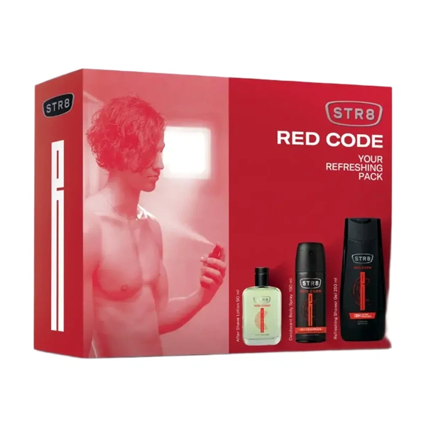 CASETA CADOU STR8 RED CODE SET ASDEO SPRAYGEL DUS 6 SET BAX