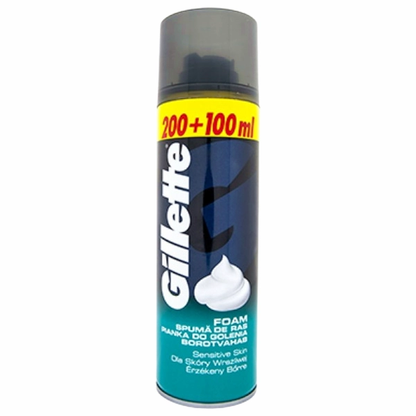 SPUMA RAS GILLETTE PIELE SENSIBILA 6BAX 300 ML