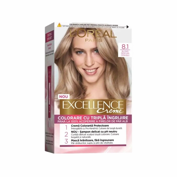 VOPSEA PAR LOREAL EXCELLENCE CREME 81 BLOND DESCHIS CENUSIU 6BAX