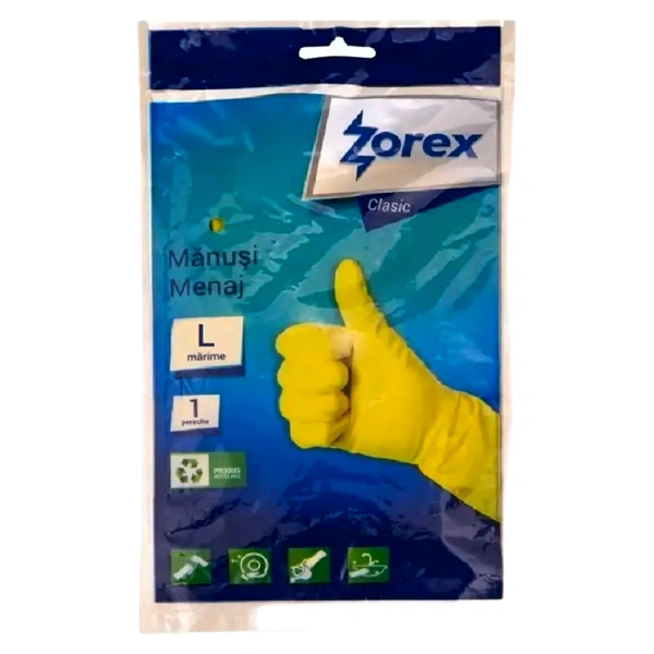 MANUSI MENAJ GALBENE ZOREX CLASIC MARIMEA L 144BAX
