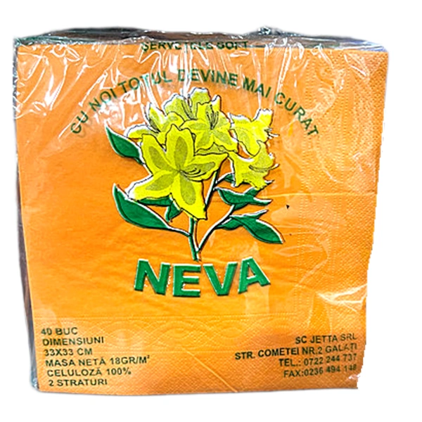 SERVETELE MASA JETTA NEVA 40 BUC 40BUC SET ORANGE