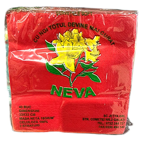 SERVETELE MASA JETTA NEVA 40 BUC 40BUC SET ROSU