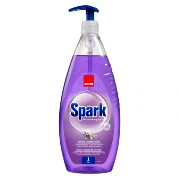 DETERGENT VASE LAVANDA 12BAX SANO SPARK 1 LITRU