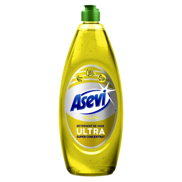 DETERGENT VASE ULTRA CONCENTRAT YELLOW 12BAX ASEVI 650 ML