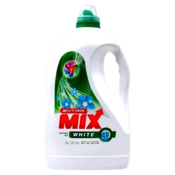DETERGENT RUFE LICHID GEL WHITE 4 BUC BAX EXTRA MIX 5 LITRI