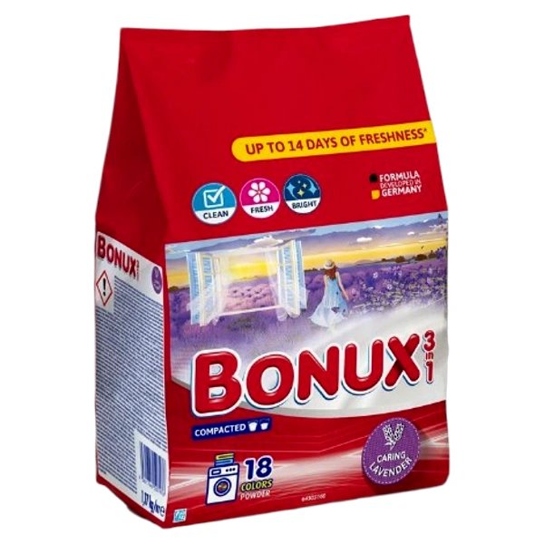 DETERGENT AUTOMAT RUFE CARING LAVENDER 1 9BUC BAX BONUX 1,7 KG