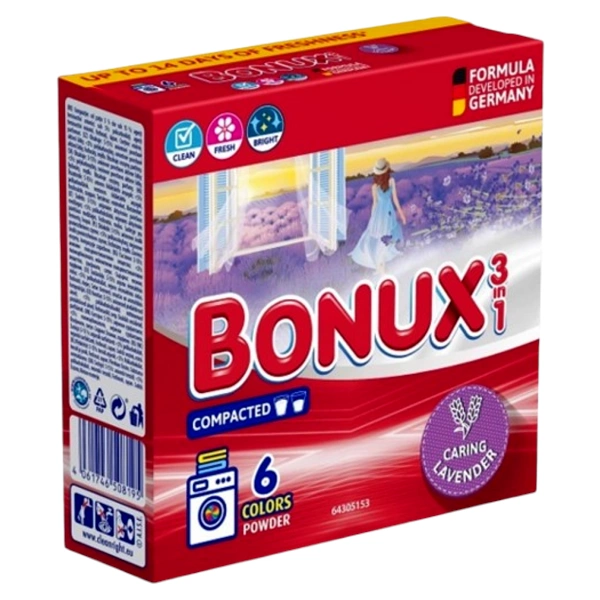 DETERGENT RUFE 3IN1 AUTOMAT CARING LAVANDA BONUX 390 GR