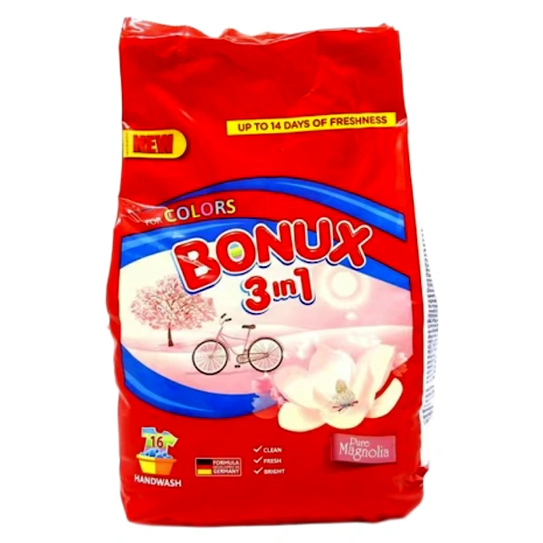 DETERGENT RUFE 3IN1 MANUAL COLOR MAGNOLIA 8BUC BAX BONUX 900 GR