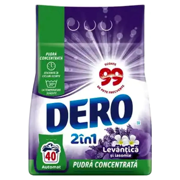 DETERGENT RUFE AUTOMAT 2IN1 LAVANDA 40 SPALARI DERO 3 KG