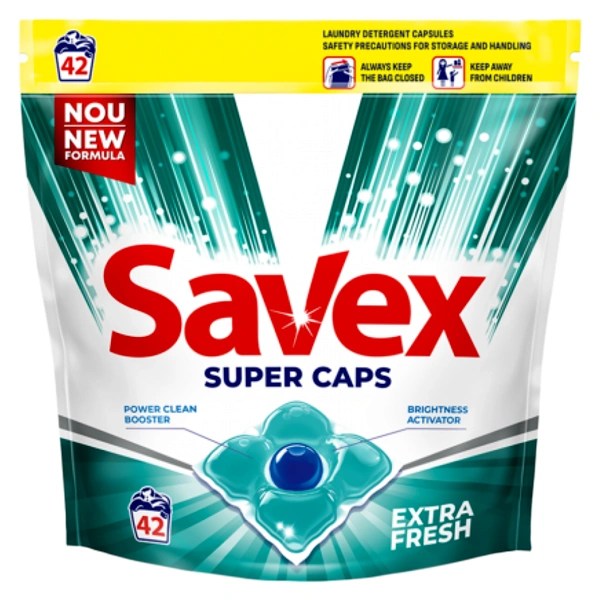 DETERGENT RUFE CAPSULE SUPER EXTRA FRESH SAVEX 42BUC 4BAX