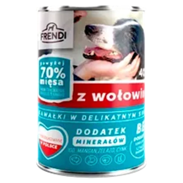 HRANA FRENDI BUCATI IN SOS DELICAT CU CARNE DE VITA 24X400 GR PENTRU CAINI