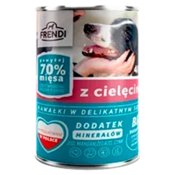 HRANA FRENDI BUCATI IN SOS DELICAT CU CARNE DE VITEL 6X400 GR PENTRU CAINI