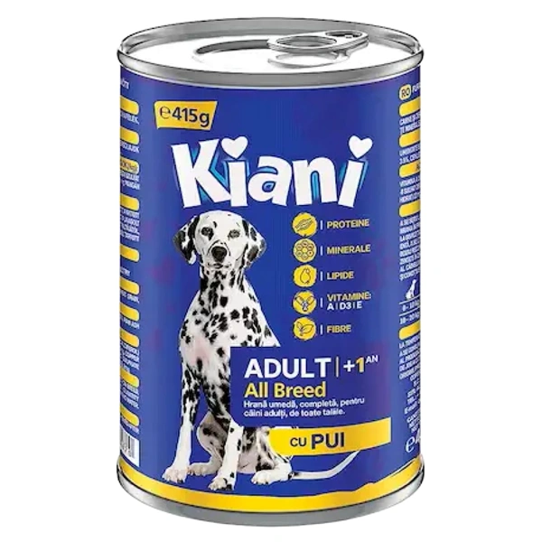 HRANA UMEDA CAINI PUI CONSERVA KIANI 415 GR 24BAX