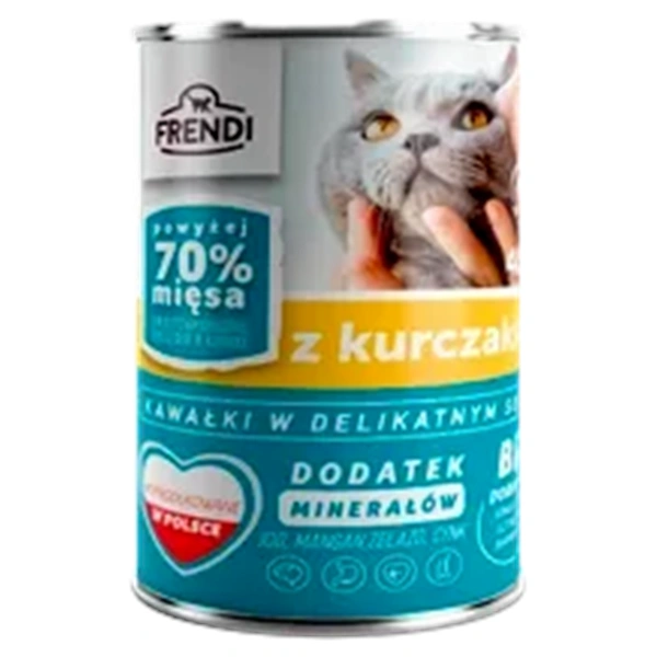 HRANA FRENDI BUCATI IN SOS DELICAT CU PUI 6X400 GR PENTRU PISICI