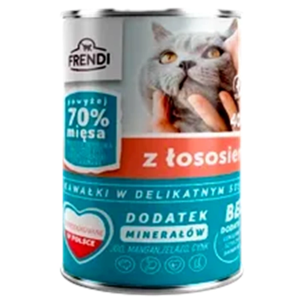 HRANA FRENDI BUCATI IN SOS DELICAT CU SOMON 24X400 GR PENTRU PISICI