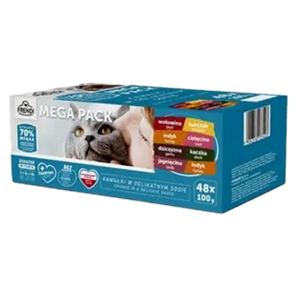 HRANA FRENDI PLICULETE PENTRU PISICI AROME DE CARNE IN SOS 48X100 GR