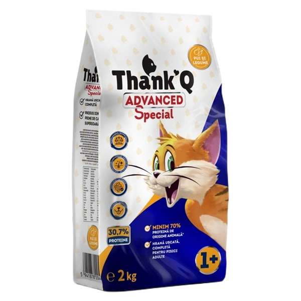 HRANA PISICI ADULTE 1 AN PUI LEGUME THANK Q 1 KG