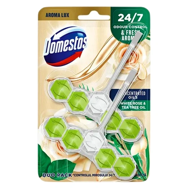 ODORIZANT TOALETA 2XPOWER5 DOMESTOS WHITE ROSE TEA TREE OIL 55 GR