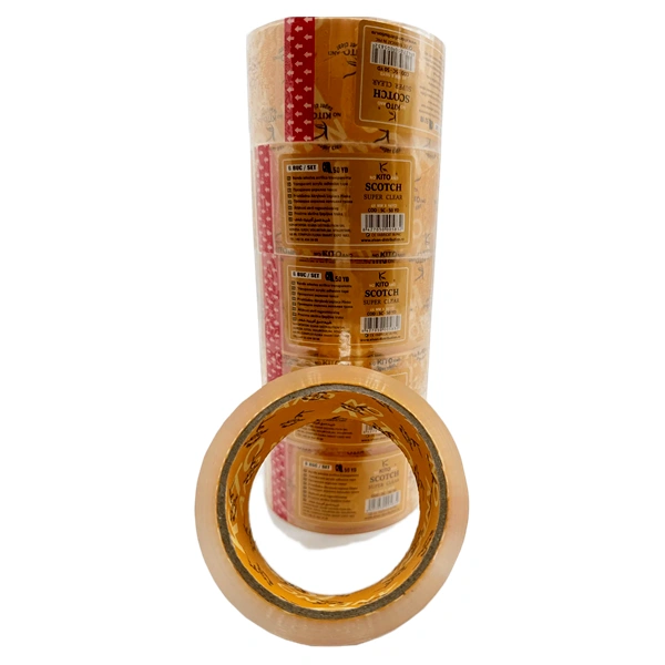 BANDA ADEZIVA SCOTCH ACRILICA 48MM X 50 METRI TRANSPARENT 6 BUC SET