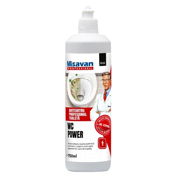 SOLUTIE ANTITARTRU PROFESIONALA WC POWER 20 BUC BAX MISAVAN 750 ML