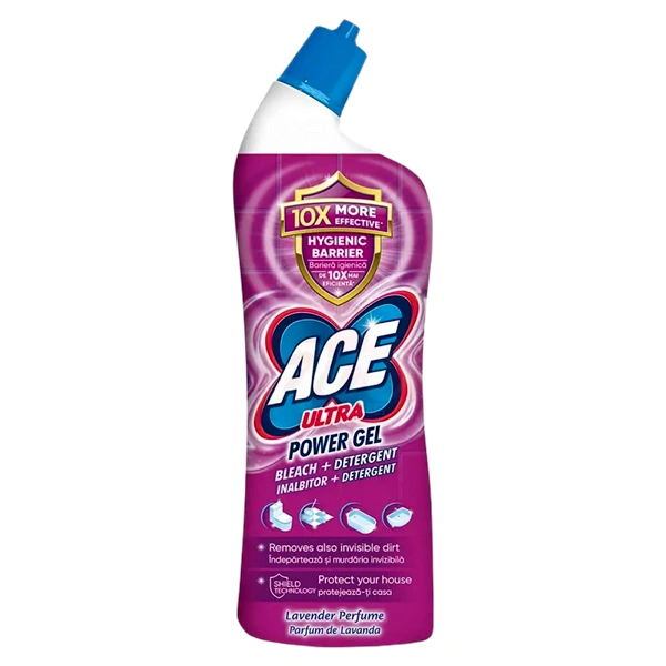 ULTRA POWER GEL INALBITOR DETERGENT LAVENDER 12BAX ACE 750 ML