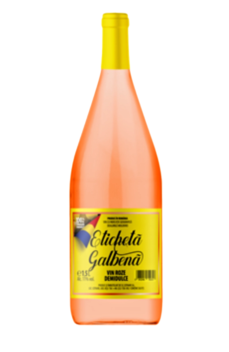 Cotnari Eticheta Galbena Rose Demidulce 1,5 Litri