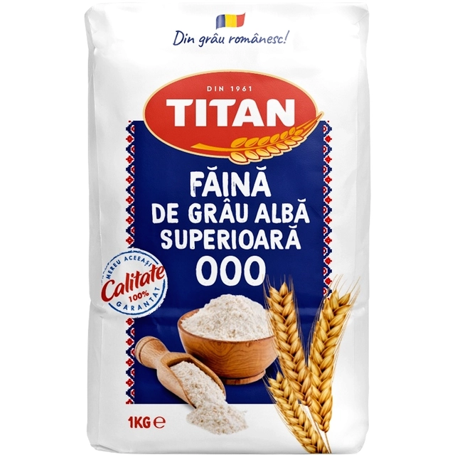 FAINA DIN GRAU ALBA 6SUPERIOARA 000 TITAN 1 KG