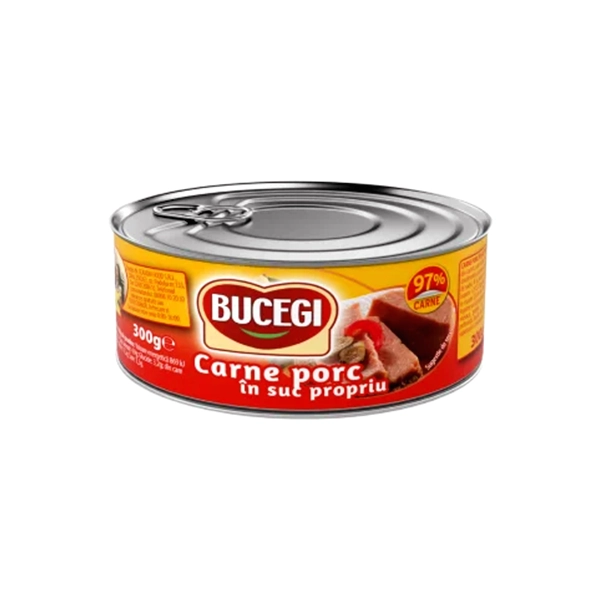 CARNE PORC IN SUC PROPRIU BUCEGI 300 GR