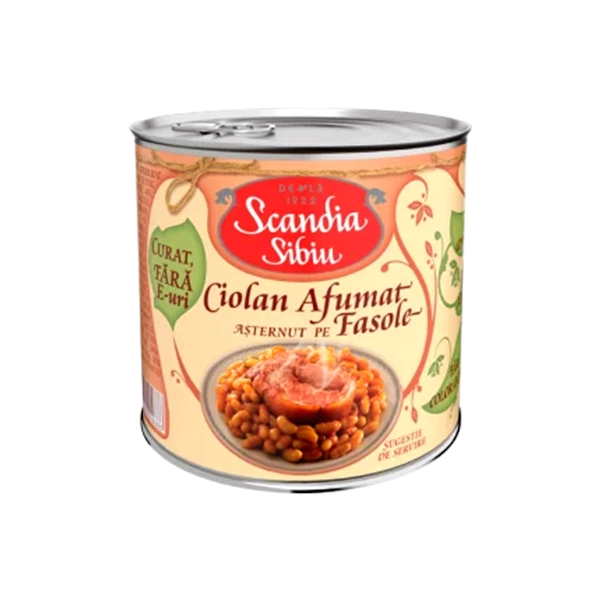 CIOLAN AFUMAT ASTERNUT PE FASOLE SCANDIA SIBIU 400 GR