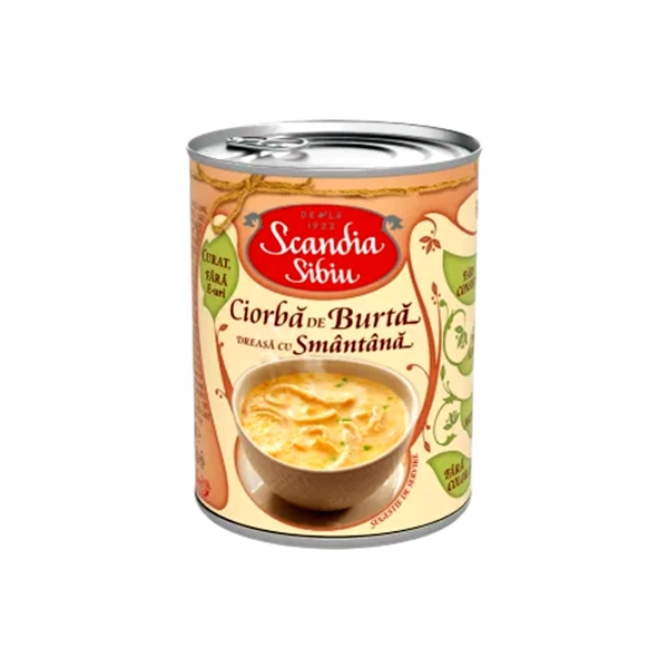 CIORBA DE BURTA DREASA CU SMANTANA SCANDIA SIBIU 400 GR
