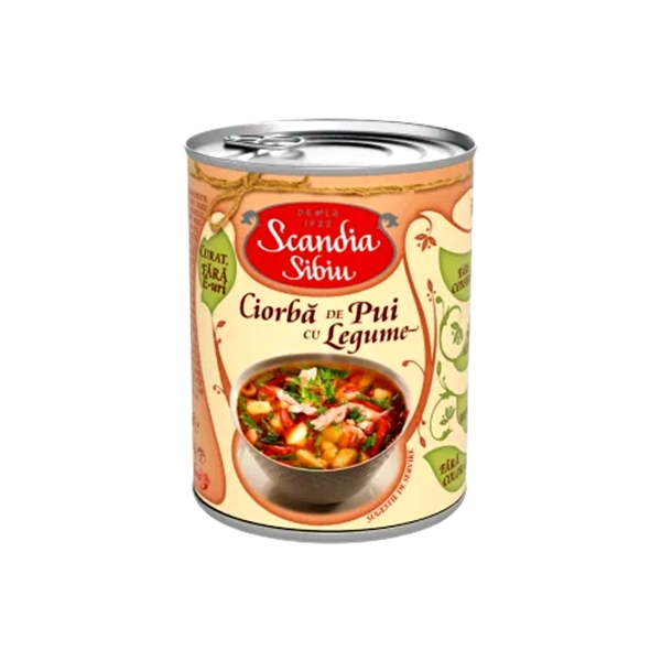 CIORBA DE PUI CU LEGUME SCANDIA SIBIU 400 GR