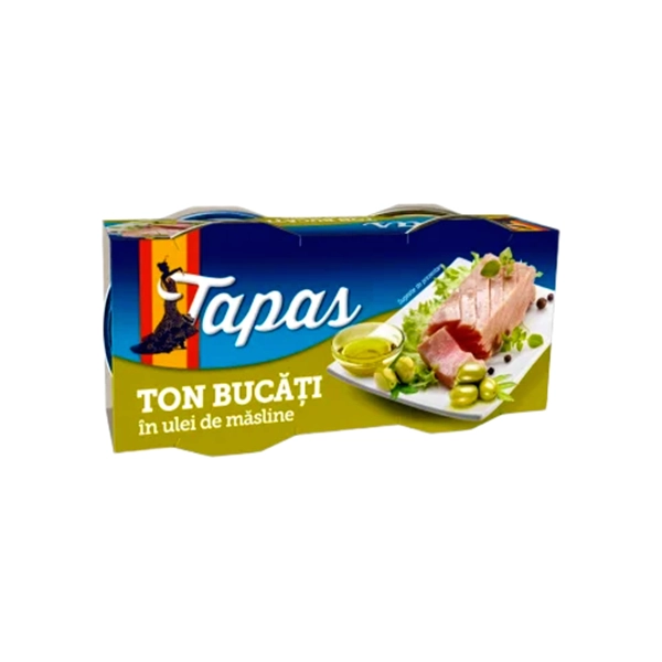 TON BUCATI IN ULEI DE MASLINE 2XPACK TAPAS 80 GR