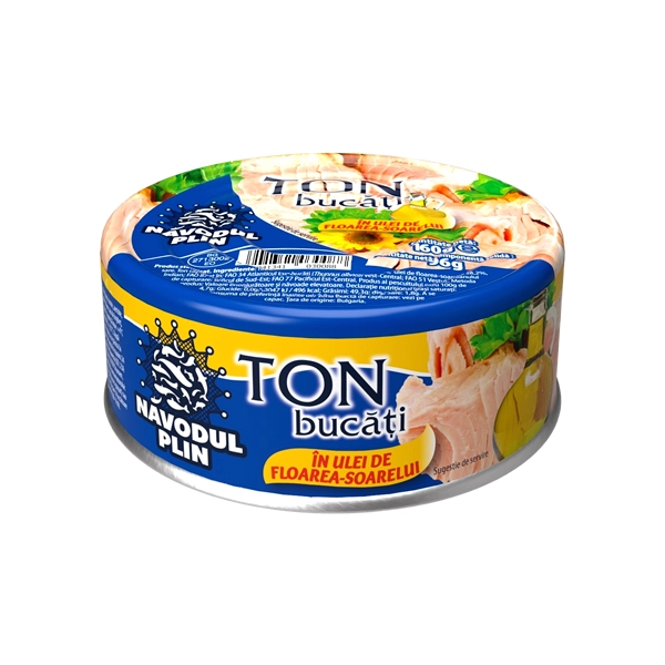TON BUCATI IN ULEI FL SOARELUI NAVODUL 160 GR