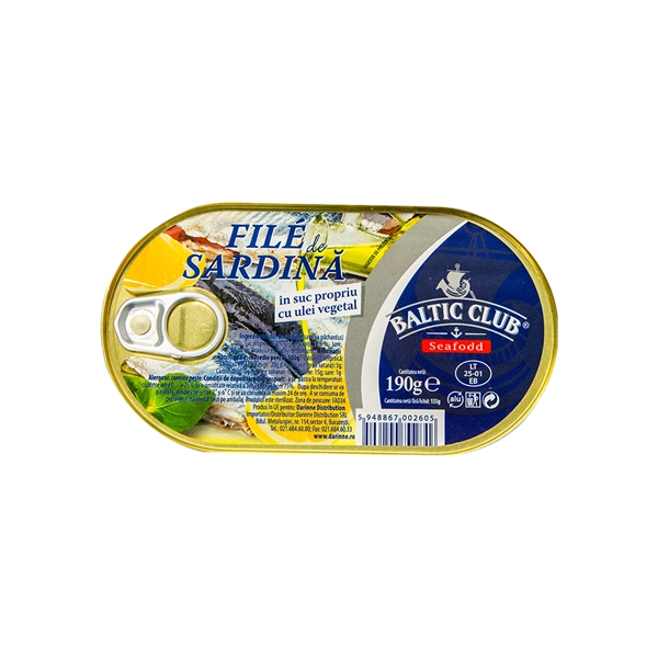 FILE SARDINA SUC PRORPIU BALTIC CLUB DARINNE 190 GR