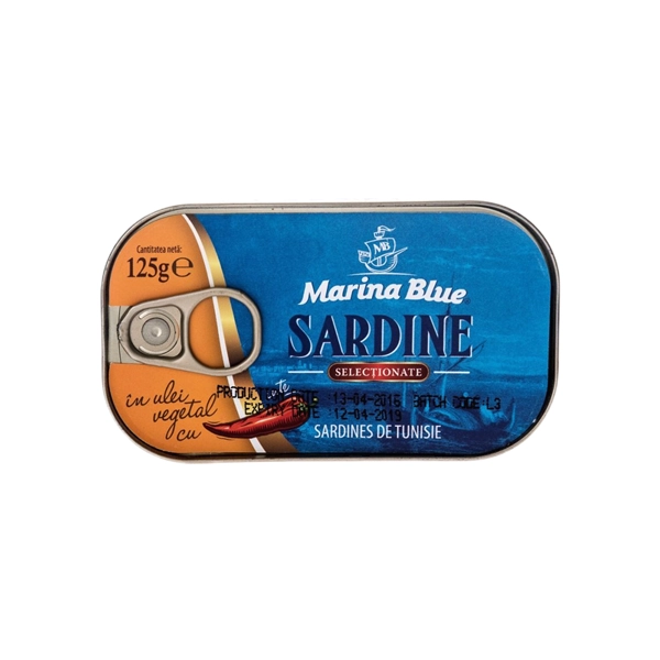 SARDINE IN ULEI VEGETAL CU ARDEI IUTE DARINNE 125 GR