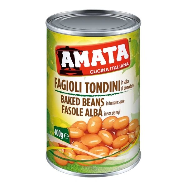 FASOLE ALBA IN SOS DE ROSII AMATA 400 GR