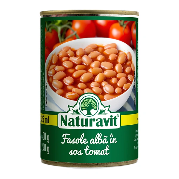 FASOLE ALBA SOS TOMAT NATURAVIT 425 GR