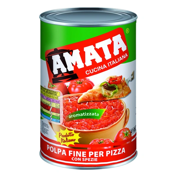 PULPA FINA DE ROSII PENTRU PIZZA CONDIMENTAT AMATA 4100 GR
