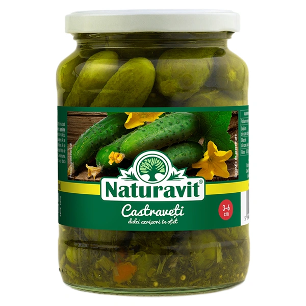 CASTRAVETI DULCI ACRISORI 3 6CM IN OTET NATURAVIT 720 GR