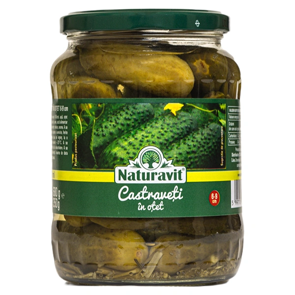 CASTRAVETI DULCI ACRISORI 6 9CM IN OTET NATURAVIT 720 GR