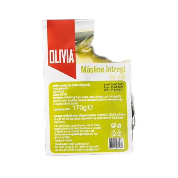 MASLINE NEGRE OLIVIA ETHRAS 170 GR